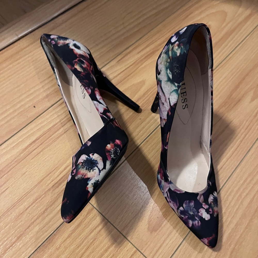 GUESS Floral Black High Heels